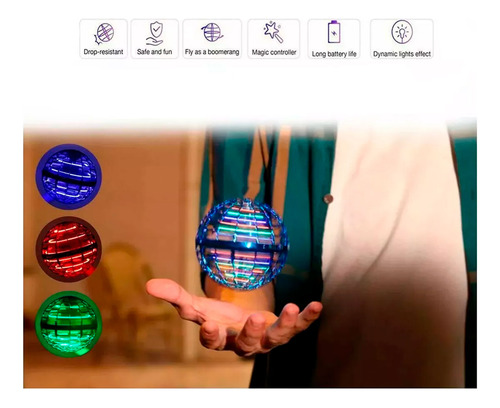 Pelota voladora flotante RGB efecto boomerang Bb0103 - Imagen 8