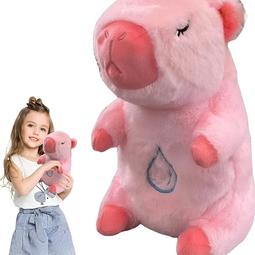 Peluche capibara rosa respira con luz y sonido - Image 5