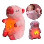 Peluche capibara rosa respira con luz y sonido