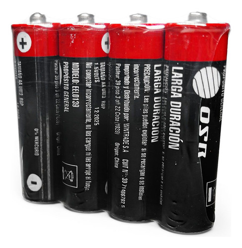 Pilas doble AA carbon zinc caja X 60 unidades 1.5 V - Imagen 4