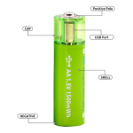 Pilas X2 AA recargable USB Fc05 - Image 6