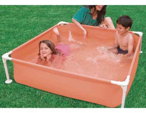 Pileta de lona cuadrada 122 X 122 X 33 cm niños bebes mlpz - Image 3