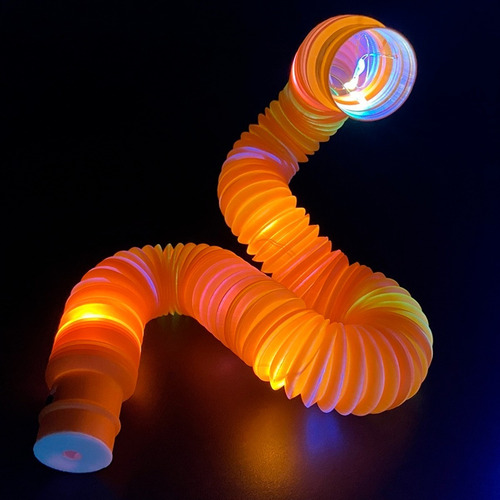 Pop Tubo Luminoso Fidget Gusano Sensorial Led Rgb Fiesta - Image 3