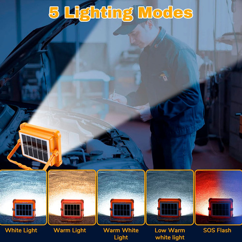 Reflector luz LED portátil solar Tgd04 - Image 4