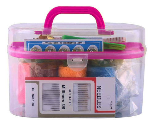 Set De Costura Costurero En Estuche Aguja Hilos Botones - Image 2