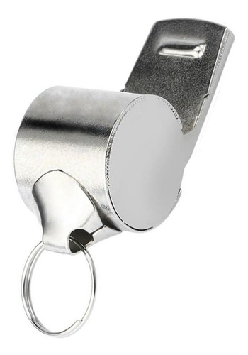 Silbato Arbitro Plateado De Metal Con Correa X 12 Unidades - Image 3