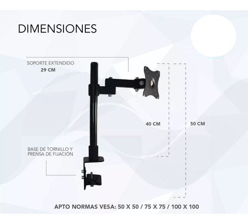 Soporte de mesa para tv o monitor Hw-701 - Image 3