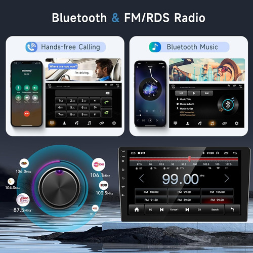 Stereo auto doble din pantalla bluetooth 9-l - Image 2