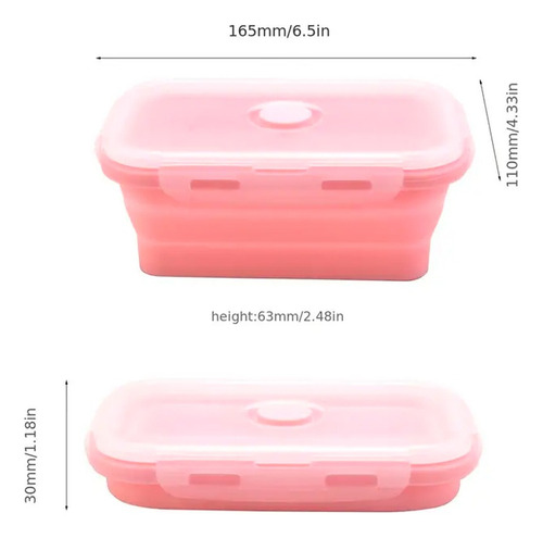 Taper Lunchera Plegable Portatil Vianda Comida Escuela S1809 - Imagen 11