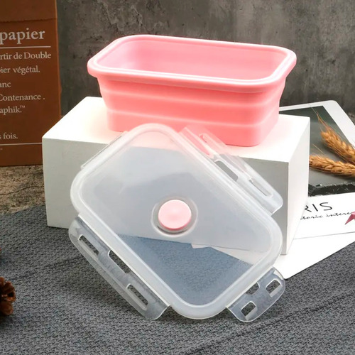 Taper Lunchera Plegable Portatil Vianda Comida Escuela S1809 - Imagen 8