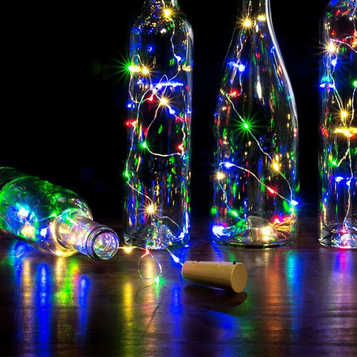 Tapon alambre led RGB para botella con pilas - Imagen 4