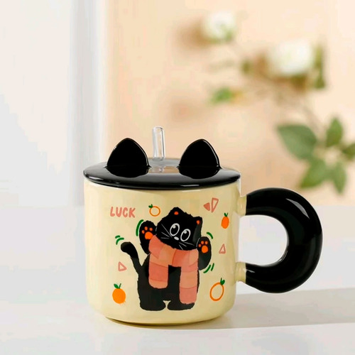Taza de cerámica con orejas diseño de gato Mt09322 - Image 10