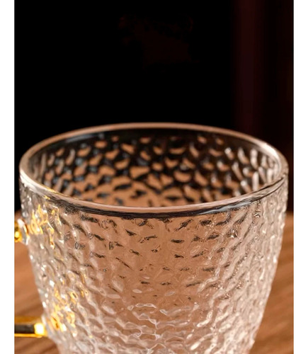 Tazas de vidrio X 6 mango dorado Mt09024 - Imagen 8