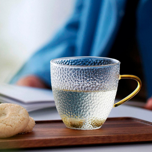 Tazas de vidrio X 6 mango dorado Mt09024 - Imagen 3