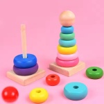 Torre De Encastre Circular Madera Juguete Didactico - Image 5