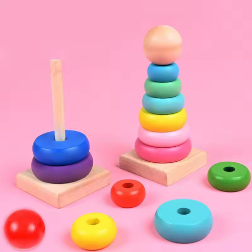 Torre De Encastre Circular Madera Juguete Didactico - Image 5