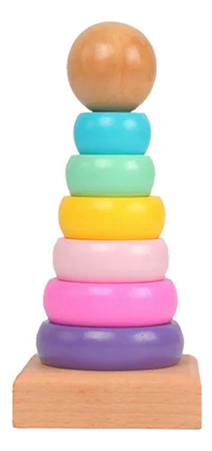 Torre De Encastre Circular Madera Juguete Didactico - Image 4