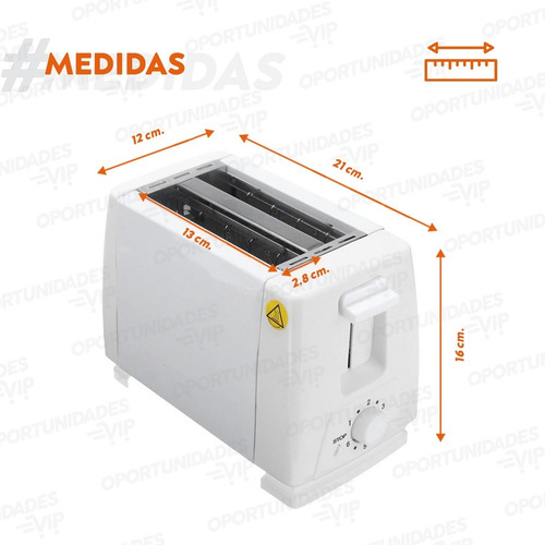Tostadora De Pan Electrica 750w Automatica 220v 2 Ranuras - Image 4
