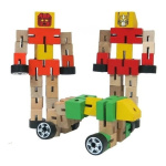 Transformer Robot De Madera Articulado Motricidad Con Ruedas - Image 5