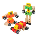 Transformer Robot De Madera Articulado Motricidad Con Ruedas - Image 11