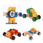 Transformer Robot De Madera Articulado Motricidad Con Ruedas - Image 4