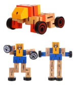 Transformer Robot De Madera Articulado Motricidad Con Ruedas - Image 13