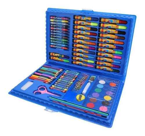 Valija Infantil Escolar 86 Piezas Lapices Crayones Acuarelas - Image 3