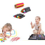 Valija Infantil Escolar 86 Piezas Lapices Crayones Acuarelas - Image 10