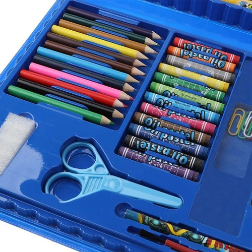 Valija Infantil Escolar 86 Piezas Lapices Crayones Acuarelas - Image 5