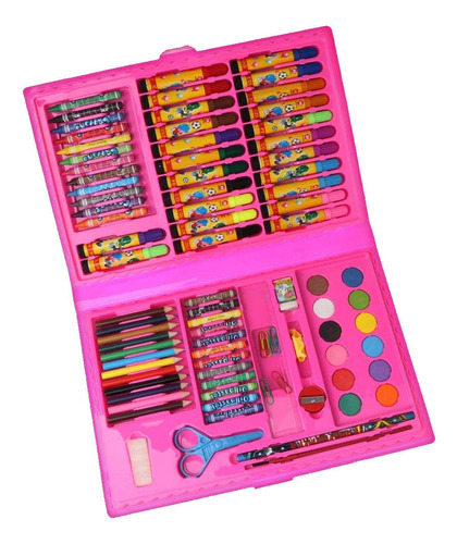 Valija Infantil Escolar 86 Piezas Lapices Crayones Acuarelas - Image 15