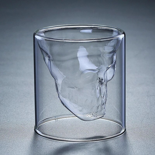 Vaso Calavera Cristal Whisky Mediano De Vidrio 7 Cm 75 Ml - Image 7