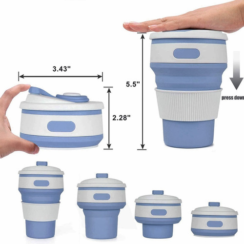 Vaso Termico Plegable Agarre De Silicona 350 Ml Taza Cafe - Image 20