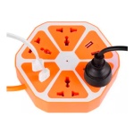 Zapatilla Electrica Hexagonal Enchufe 5 Toma Corrientes 2 Usb - Image 8