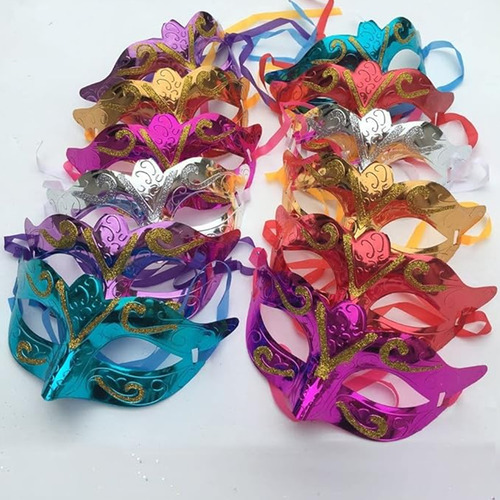 Antifaz de carnaval con glitter X 12 - Image 6