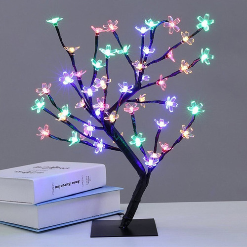 Arbol Navidad Luminoso Bonsai Flores Led Rgb Multicolor - Image 4