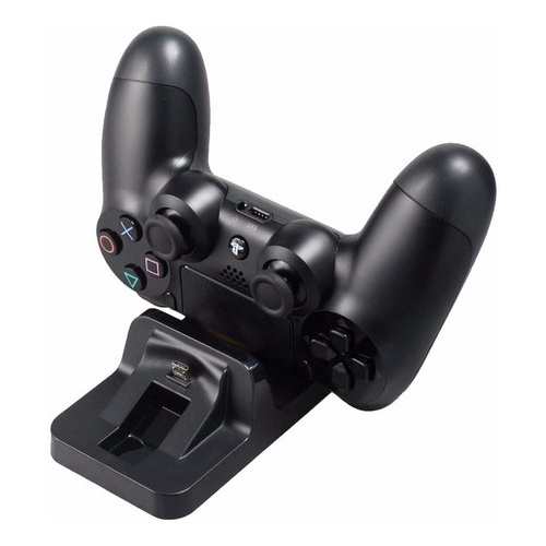 Base Cargador Horizontal Para Joystick Ps4 Con Cable Usb
