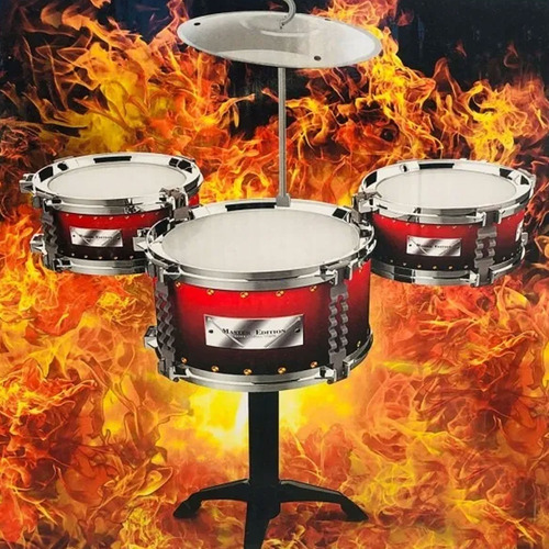 Bateria musical infantil 3 piezas + platillo - Image 2