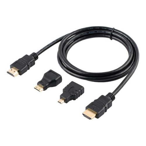 Cable + Adptadores 3 En 1 Micro Hdtv Mini Hdtv Full Hd