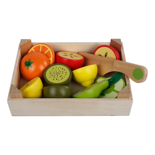 Cajón de frutas de madera didáctico