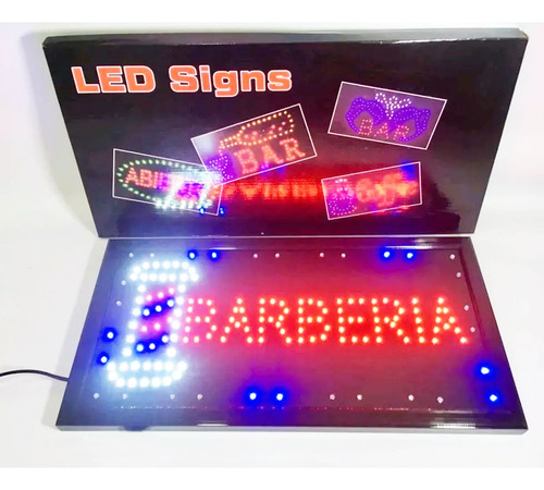 Cartel barbería con luz LED Lb112 - Image 3