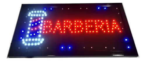 Cartel barbería con luz LED Lb112