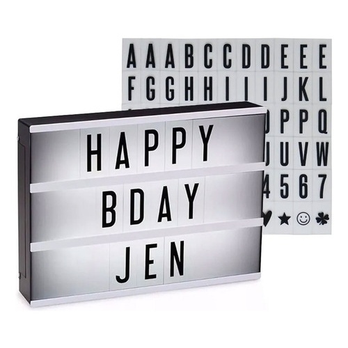 Cartel Luminoso Grande Marquesina 3 Niveles Pilas Usb 30x23