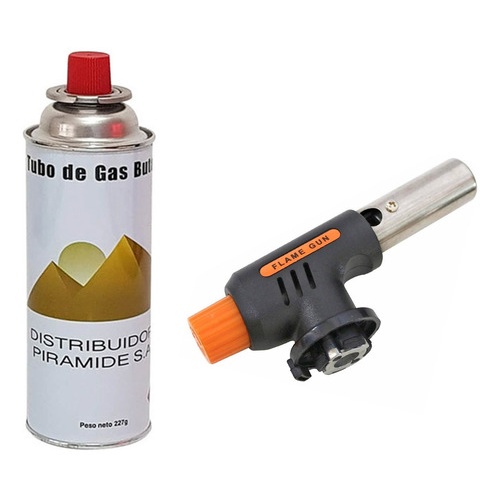 Combo Soplete Flambeador + 1 Mini Garrafa Gas Butano