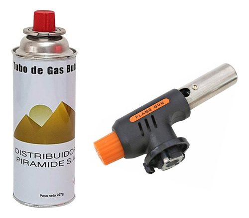 Combo Soplete Flambeador + 1 Mini Garrafa Gas Butano - Image 1