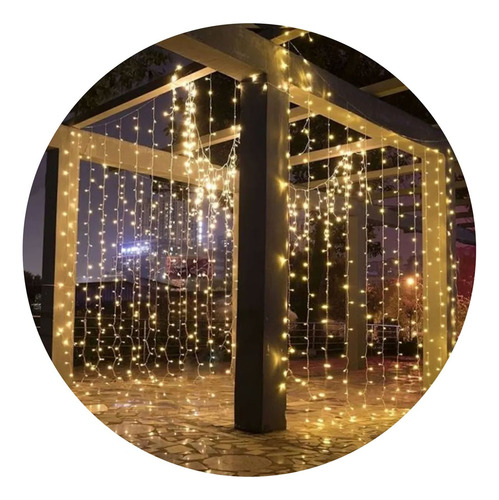 Cortina_Luces_Led_6_X_2_Metros_24_Tiras_220v_Navidad_Bodas_D_795565-MLA84924445759_052025-O.jpg Cortina 24 tiras luces LED - Image 1