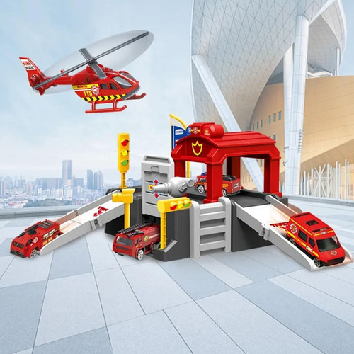 Juguete estación de bombero con helicóptero - Image 3
