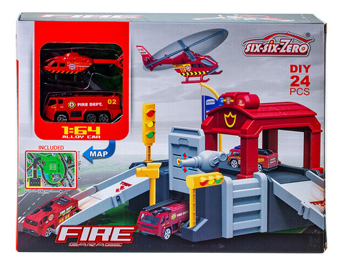 Juguete estación de bombero con helicóptero - Image 4