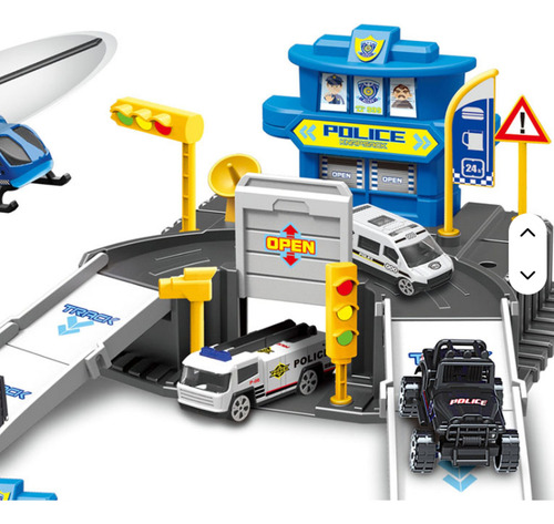 Estación juguete policía helicóptero camión 24 piezas 38005 - Image 2