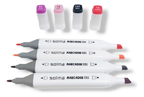 Marcadores X 80 fibrones doble punta - Image 3