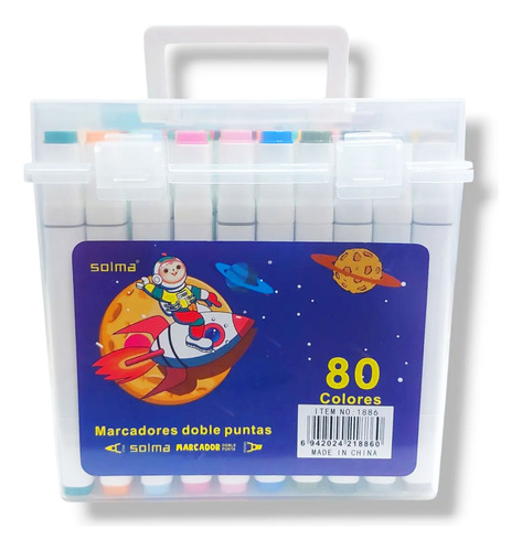 Marcadores X 80 fibrones doble punta - Image 2